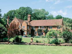 Farm retreat with covered pool and open fireplace